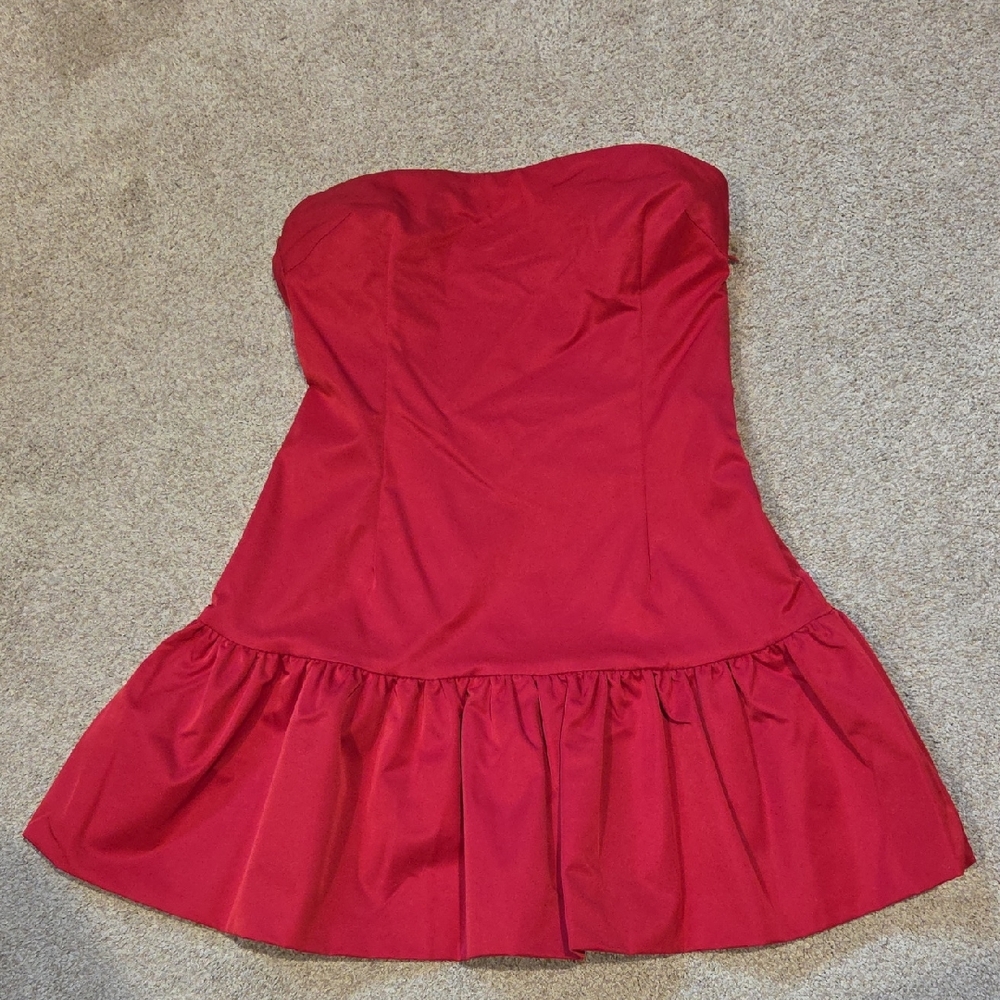 Red Strapless Dress